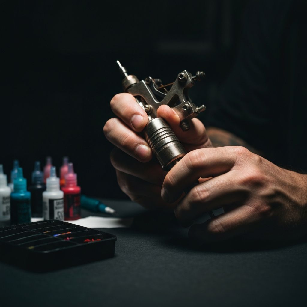 Artista trabalhando